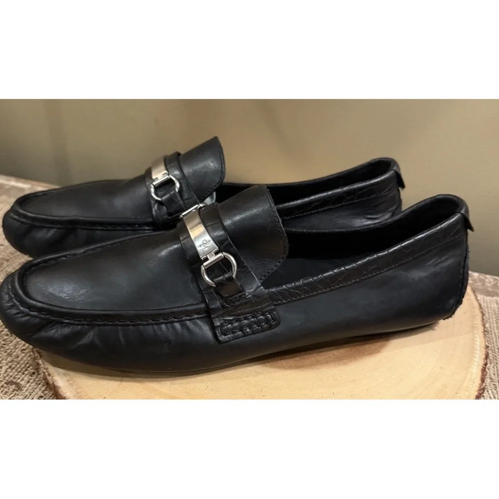 Cole Haan‎ Men 11.5 M Somerset Bit II Loafers Black Tumbled Leather $168